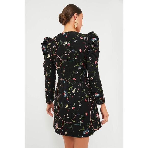 TUCKERNUCK Black Embroidered Calla Dress Size XS NWT Retail $398 Tuckernuck - Picture 2 of 7